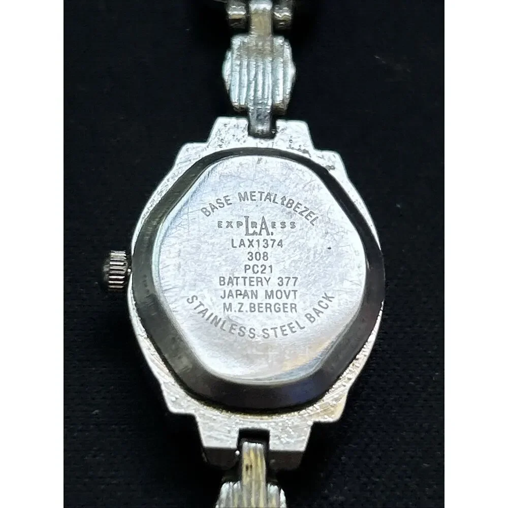 LA Express Blue MOP Dial Silver Tone Women’s Quartz Watch